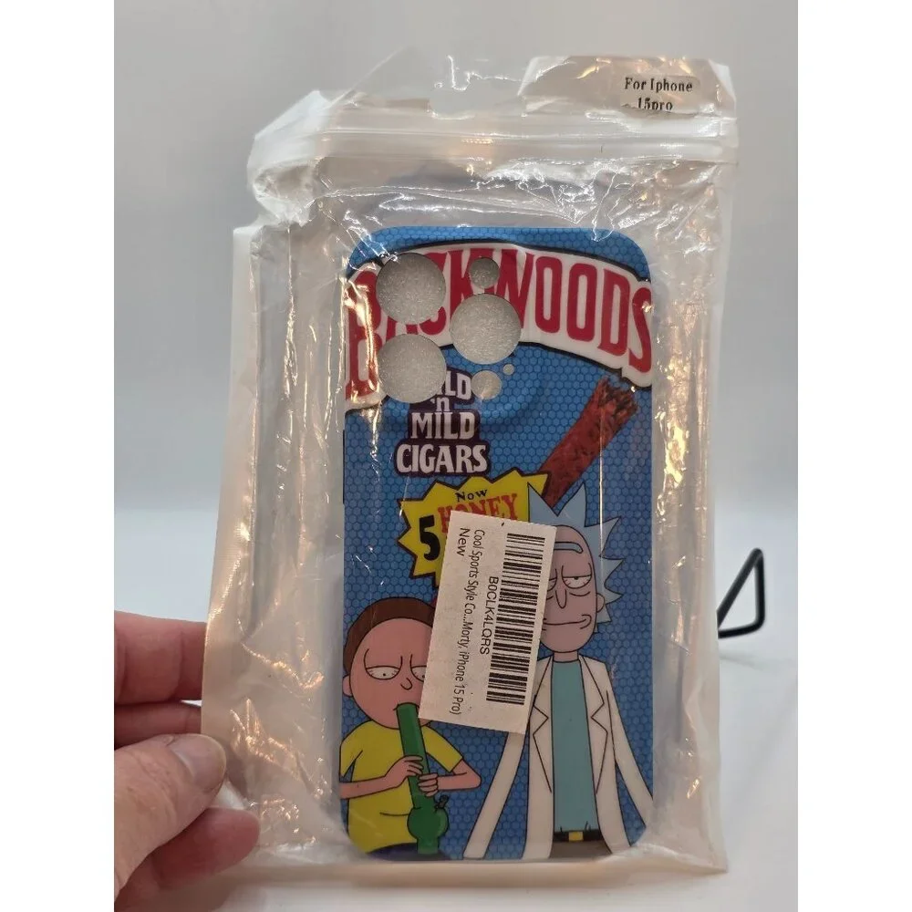 New Rick and Morty Backwoods Cool iPhone 15 Pro Case Soft Silicone Gel Rubber Sh